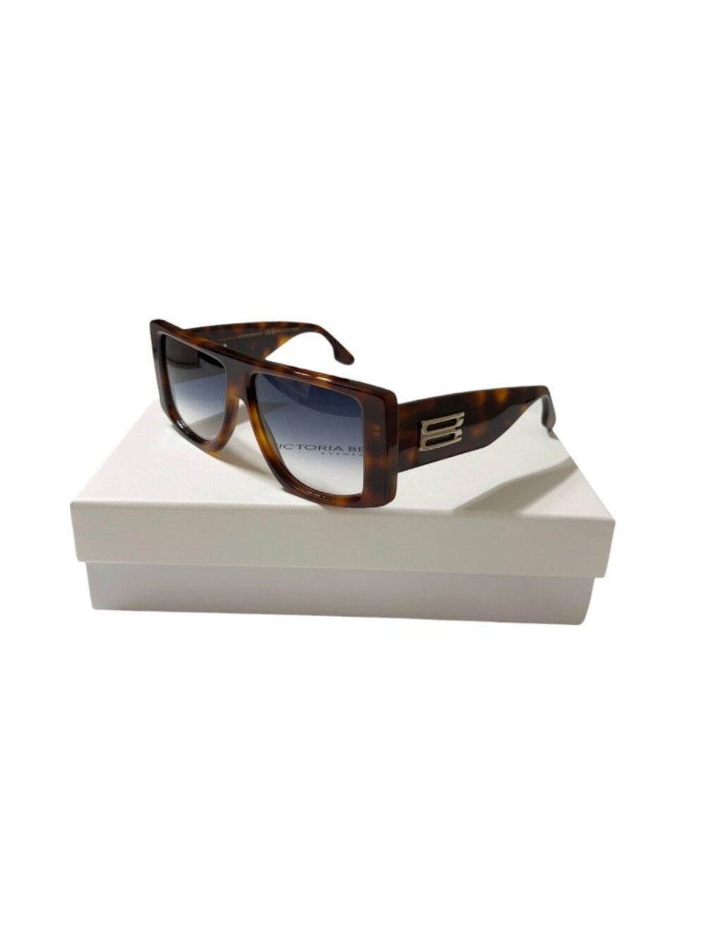 NEW Victoria Beckham Flat Top Sunglasses Havana VB678S